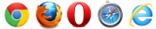 Google Chrome, Firefox, Opera, Safari, IE6+